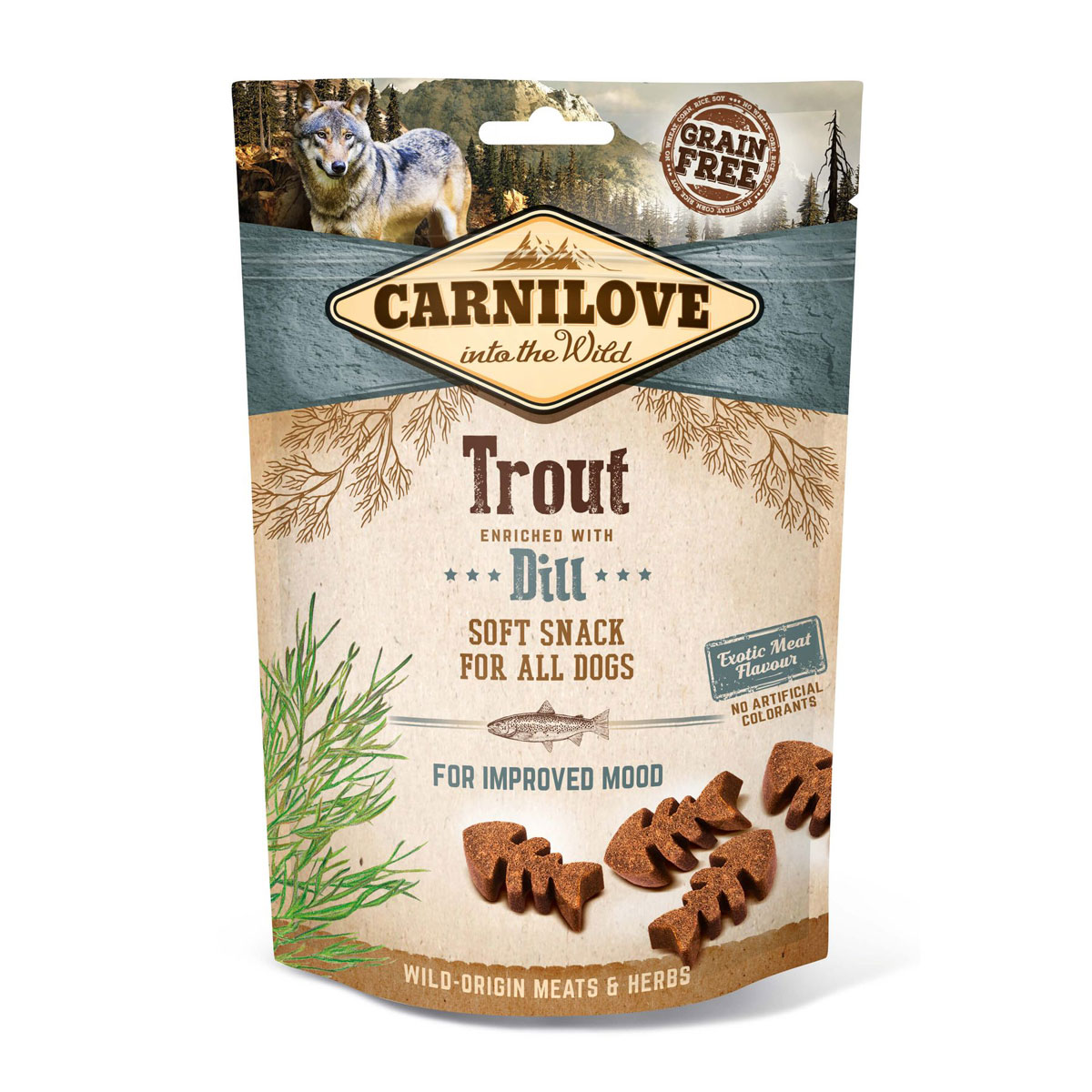 CARNILOVE  Dog Soft Snack Trout with Dill 200g | 242244