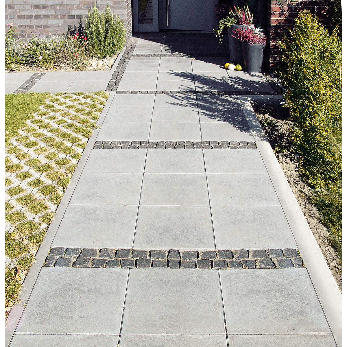 Lusit  Beton-Gehwegplatte grau 40 x 40 x 4 cm | 40x40 | 248544 – Bild 4