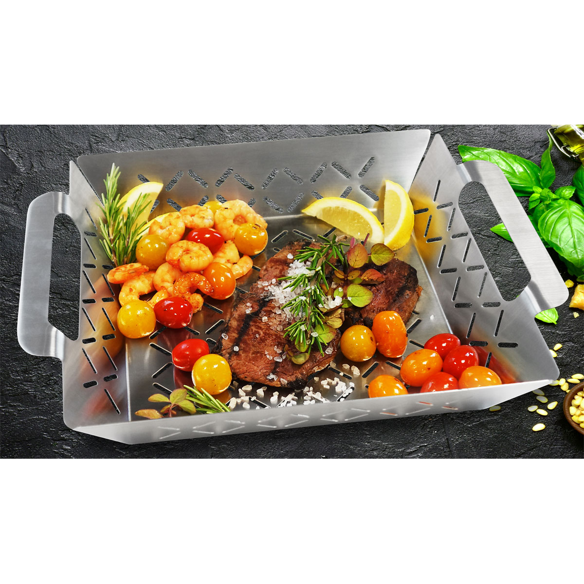 Grillkorb klein 27,5 x 22 x 5,5 cm | 249835 – Bild 4