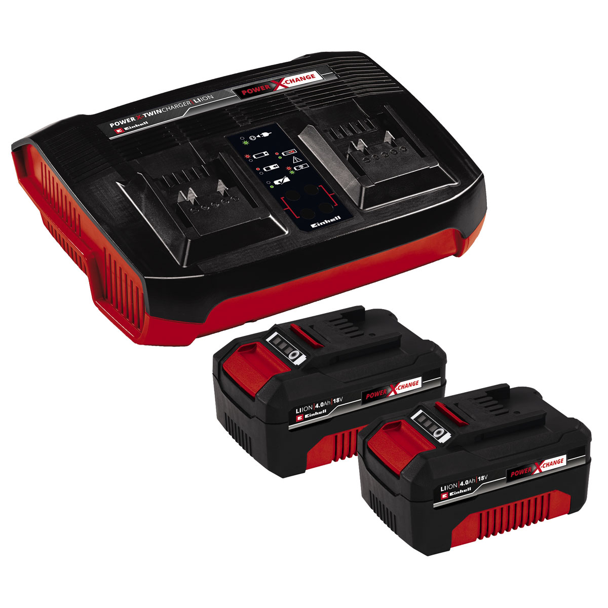 Einhell  Akku PXC-Starter-Kit 2 x 4,0 Ah Akku und Twincharger | 258346