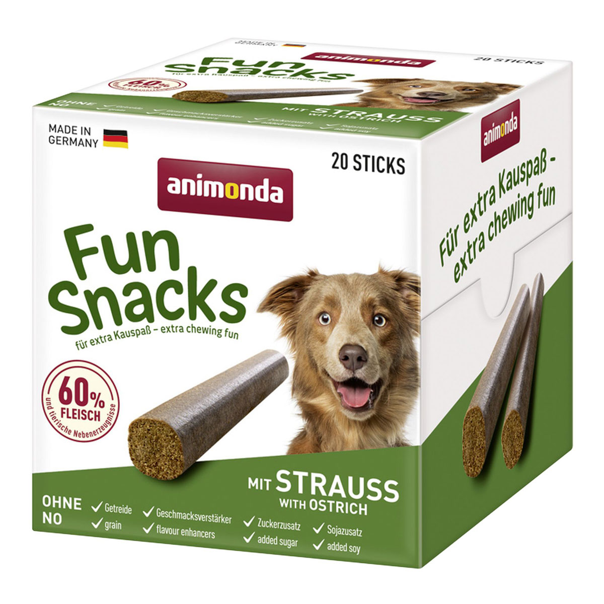 animonda  Snack Fun mit Strauß 20 Sticks | 269932