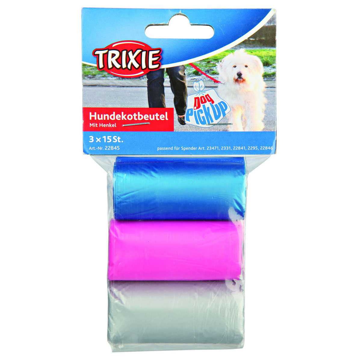 Trixie  Dog Pick Up Kotbeutel Henkeln 3 Rollen á 15St | 29255