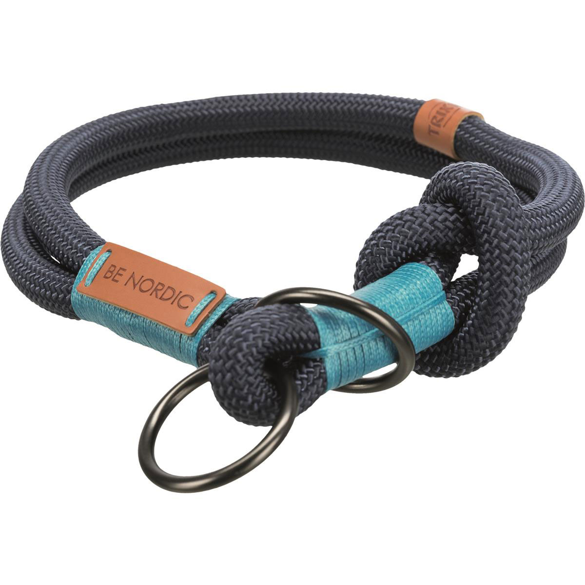 Trixie  Be Nordic Zug-Stopp-Halsband XS-S dunkelblau/hellblau 30 cm/ø 6 mm | 510596
