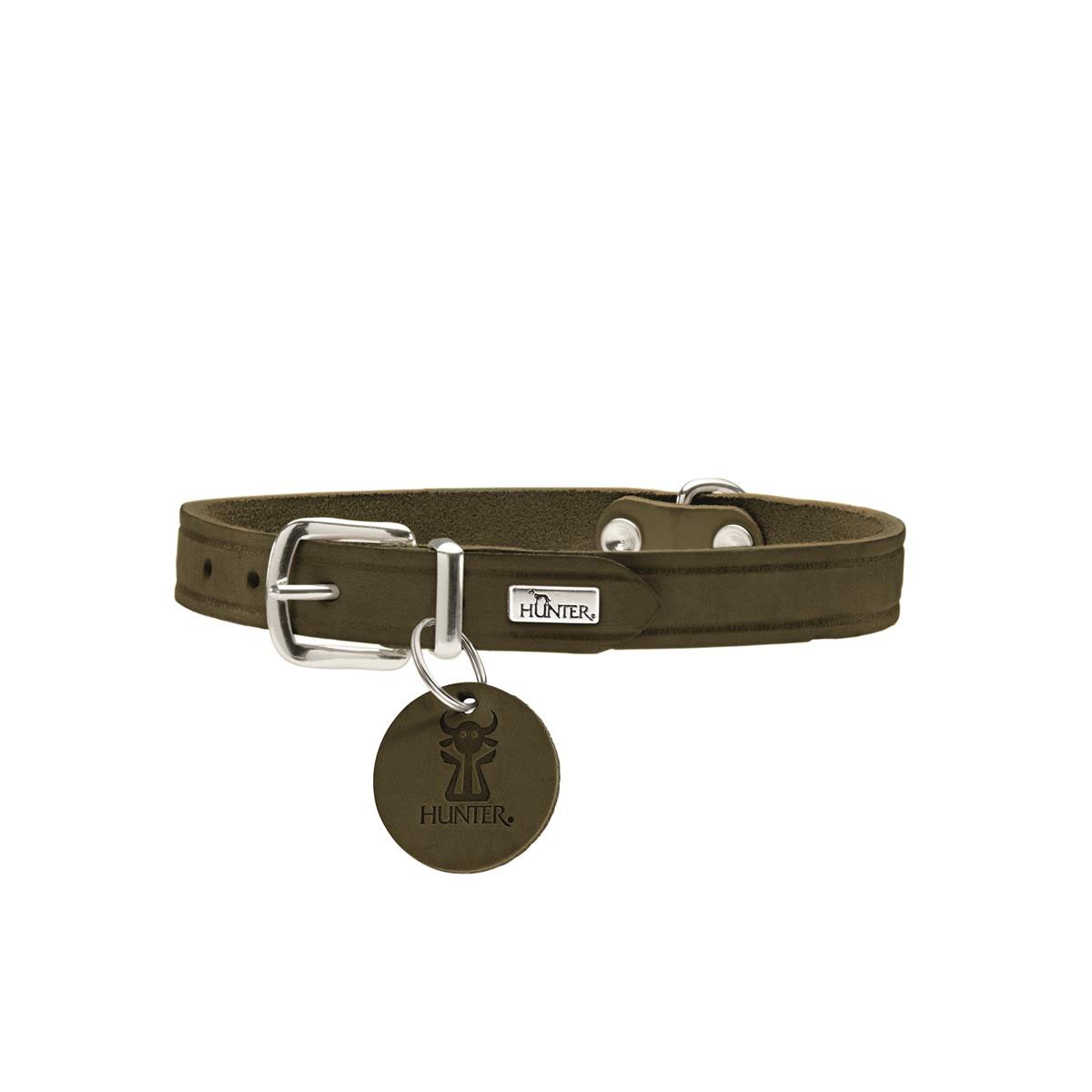 Hunter  Halsband Aalborg olivgrün Softvollrindleder | 524510