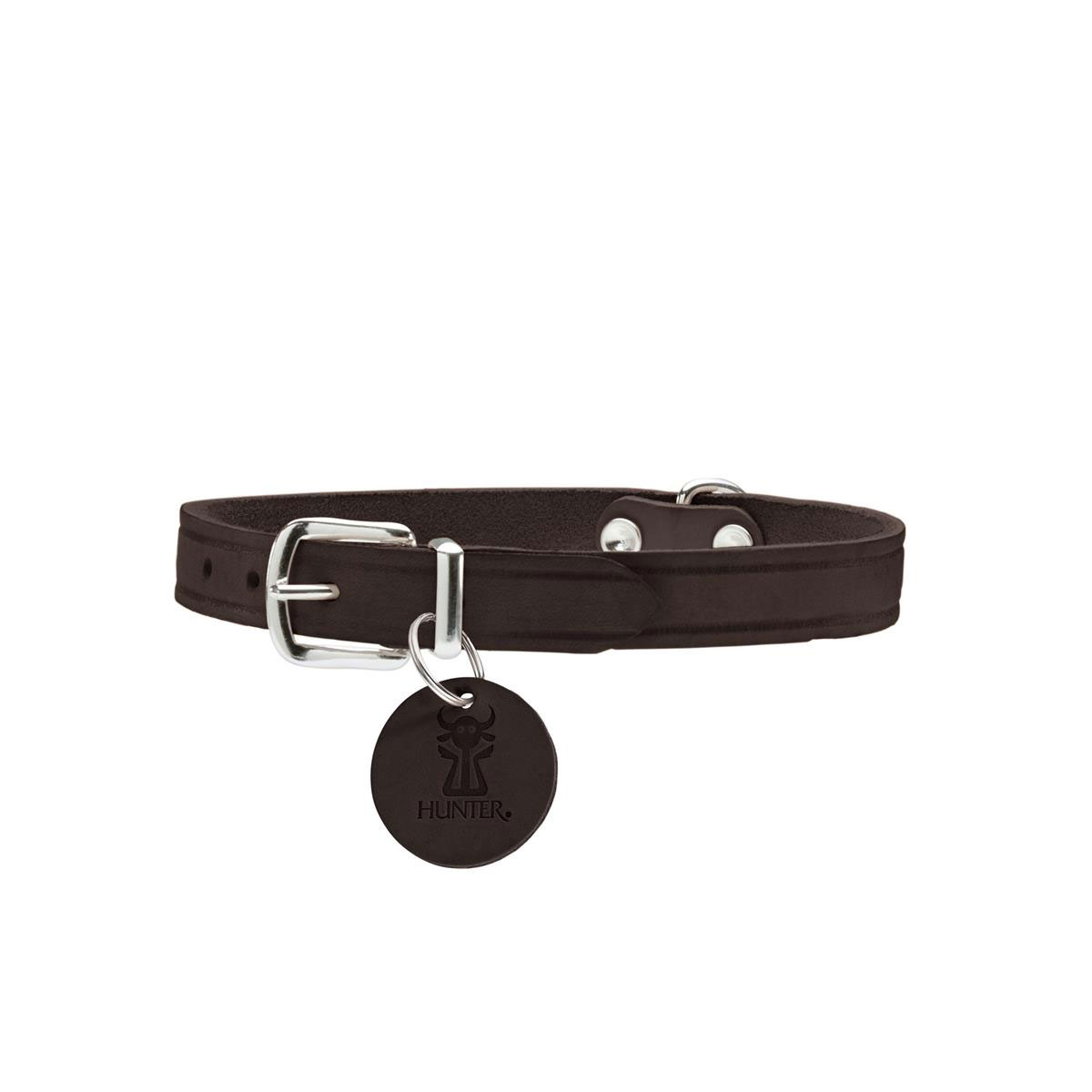 Hunter  Halsband Aalborg Softvollrindleder dunkelbraun 60 | 524578