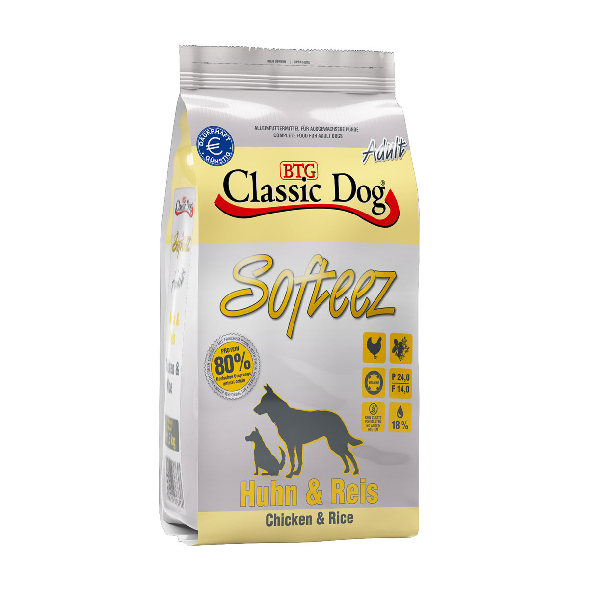 Classic Dog  Adult Softeez Huhn Reis 1,5kg | 525970