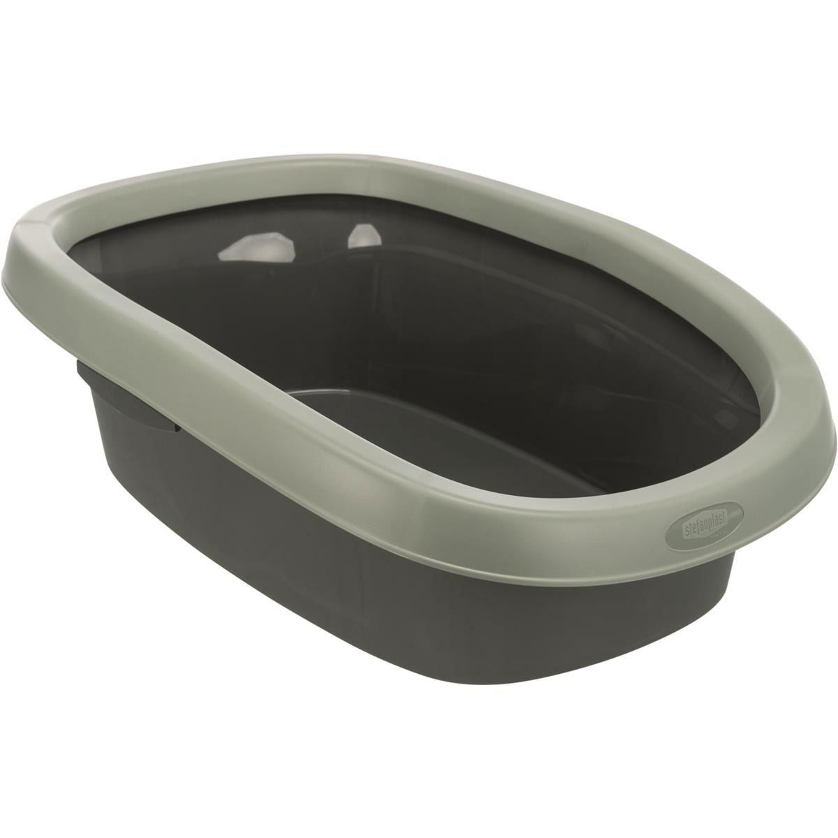 Trixie  Be Eco Katzentoilette Carlo mit Rand 38 x 17 x 58 cm anthrazit/grau-grün | 526541