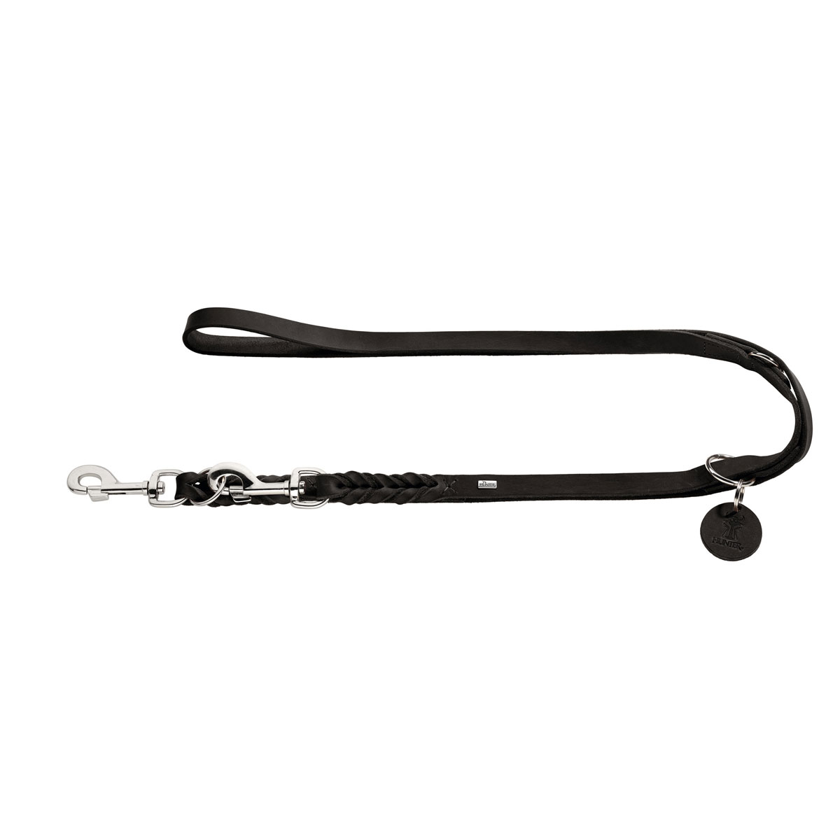 Hunter  Verstellbare Führleine Solid Education schwarz 18 mm/200 mm | 537334