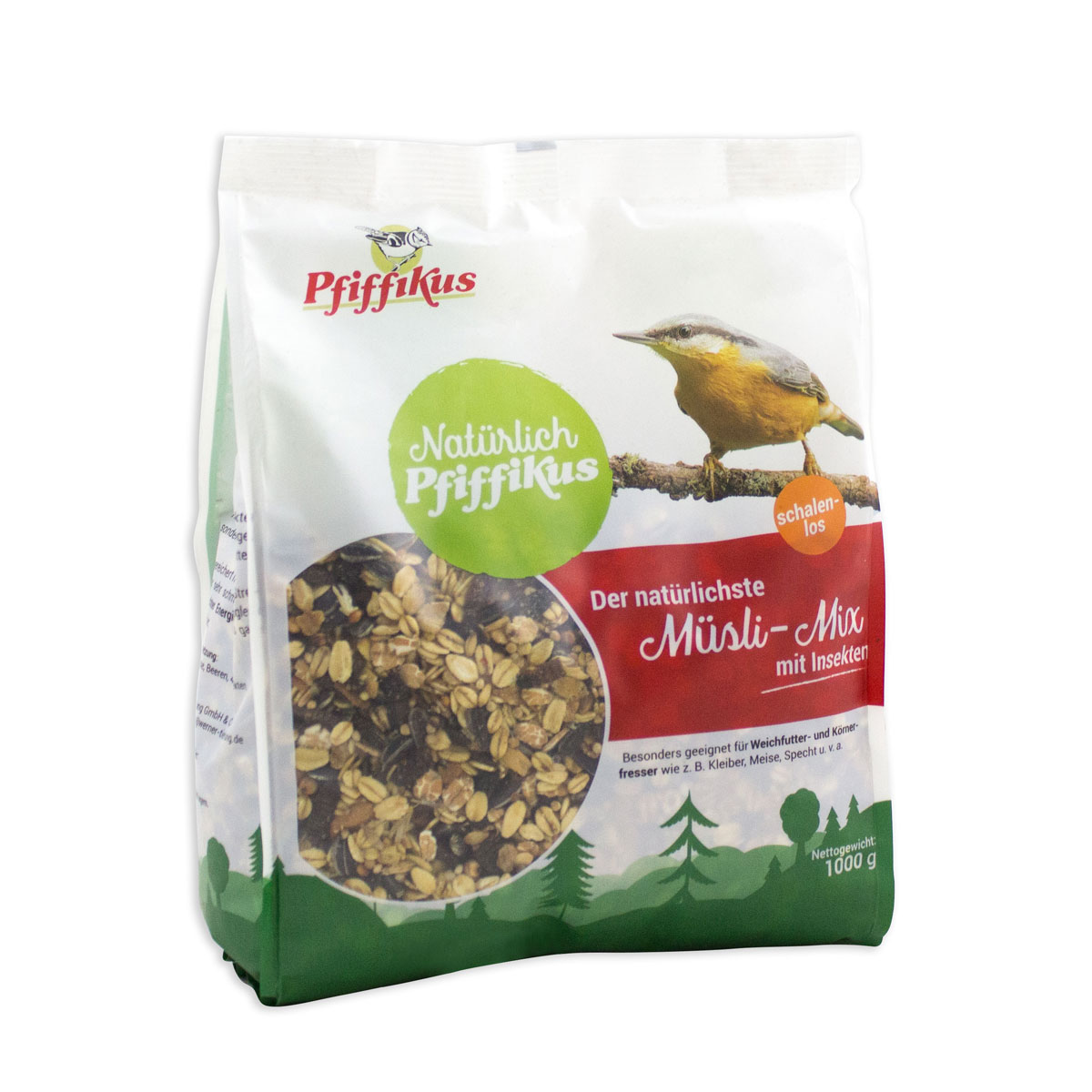Pfiffikus  Natürlich Müsli-Mix 1 kg mit Insekten | 537632