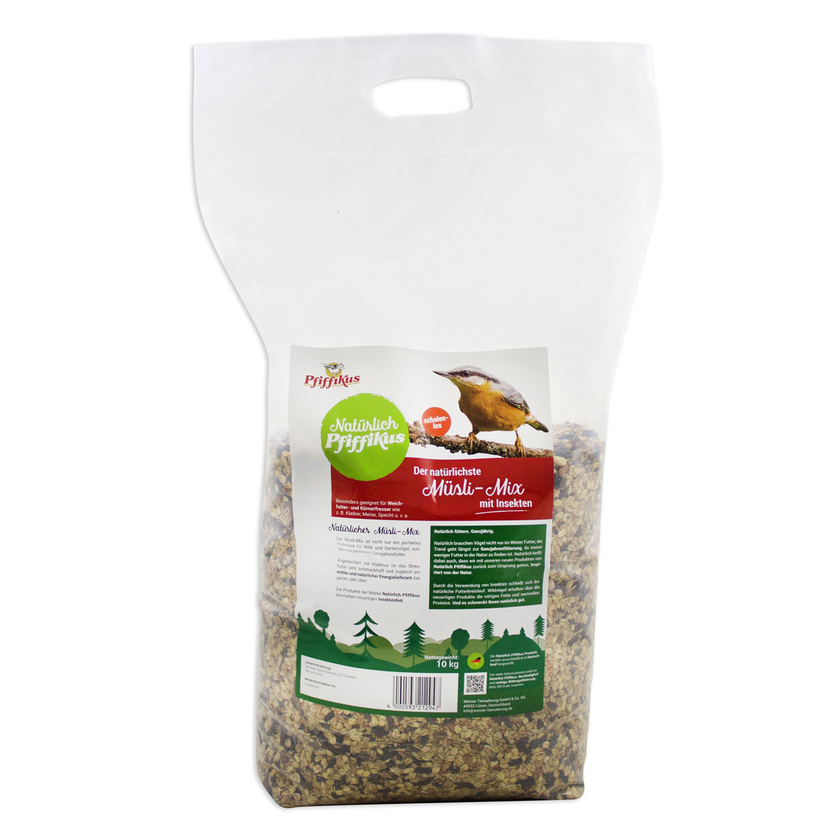 Pfiffikus  Natürlich Müsli-Mix 10 kg mit Insekten | 537634
