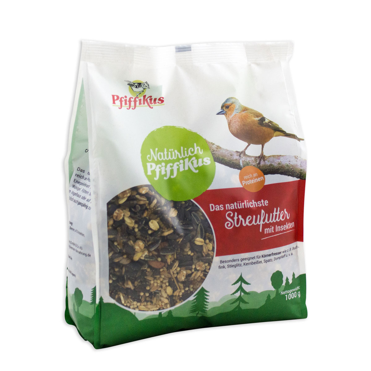Pfiffikus  Natürlich Streufutter 1 kg mit Insekten | 537635