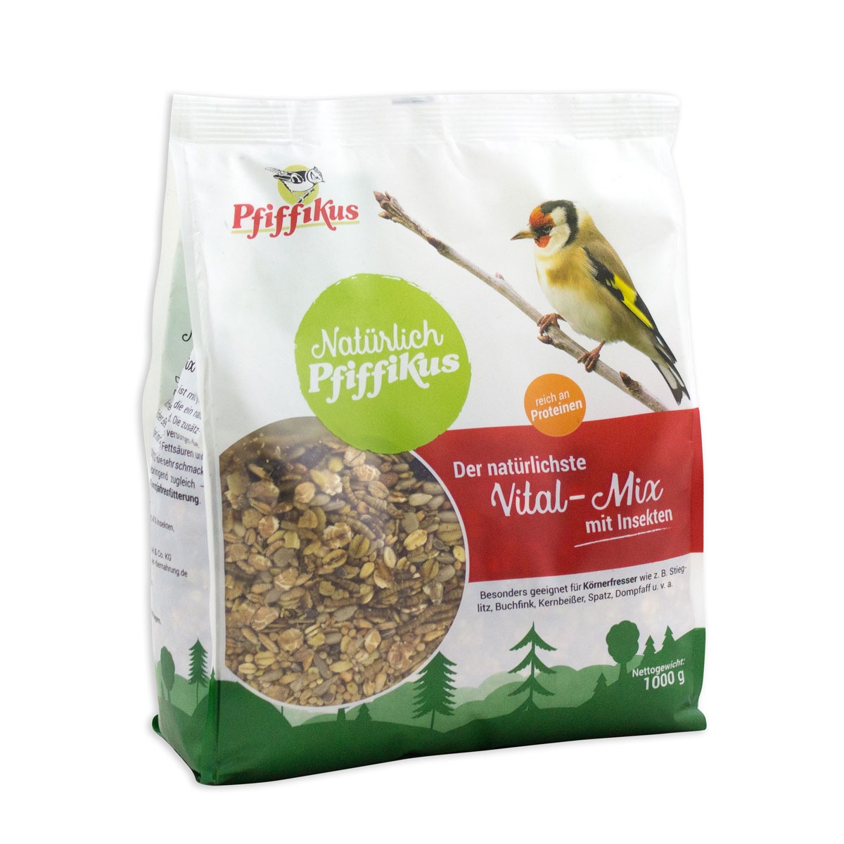 Pfiffikus  Natürlich Vital-Mix 1 kg mit Insekten | 537639
