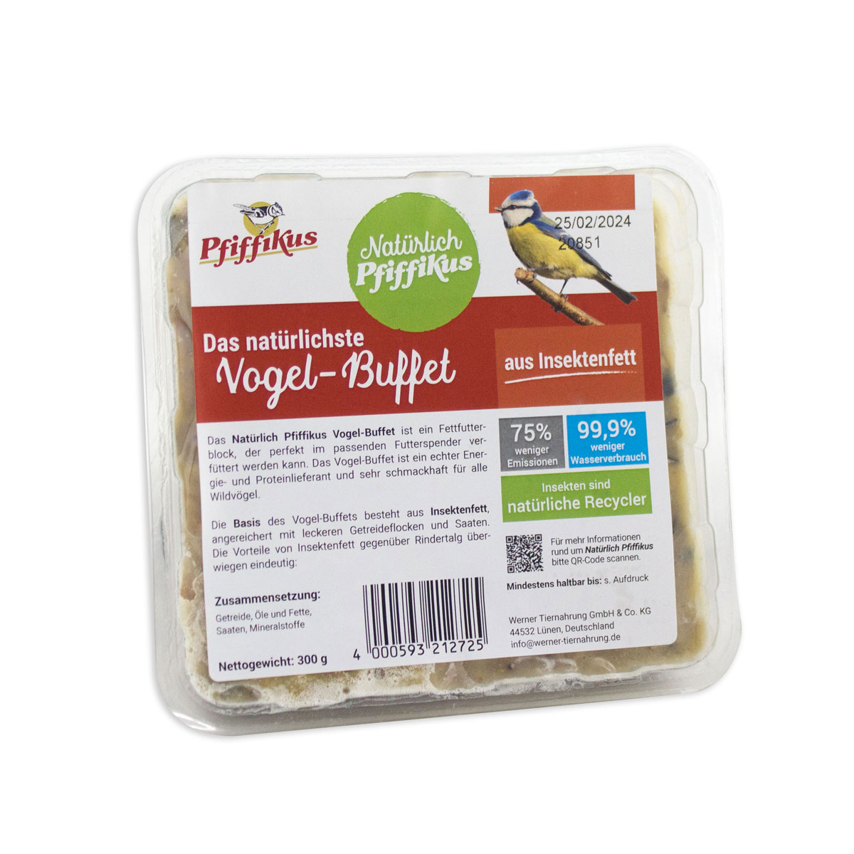 Pfiffikus  Natürlich Vogelbuffet 0,3 kg mit Insekten | 537644