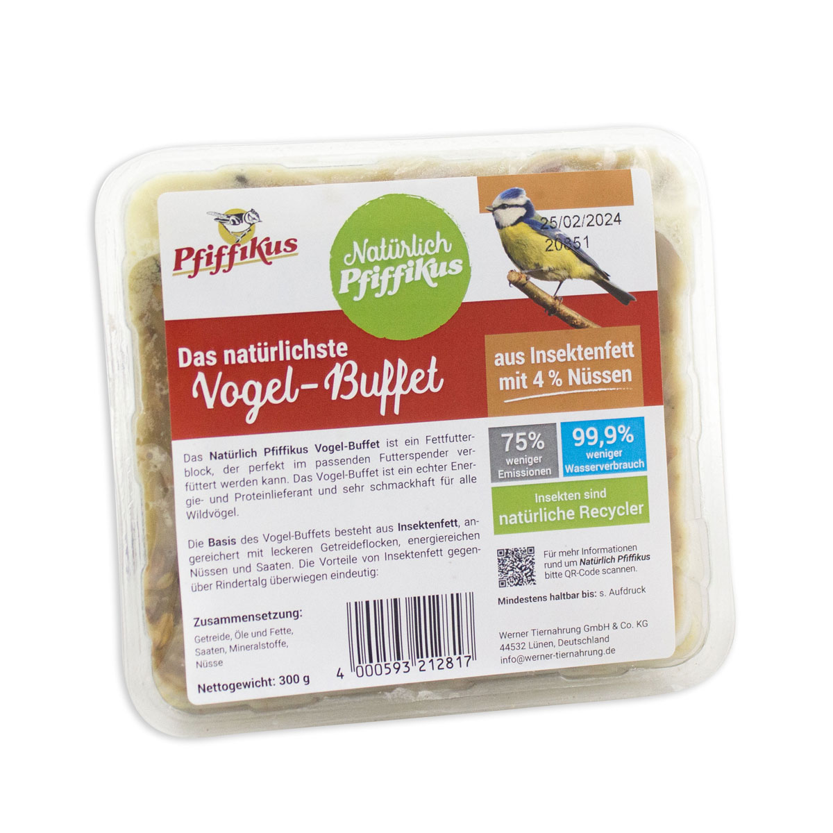 Pfiffikus  Natürlich Vogelbuffet 0,3 kg mit Nuss | 537645