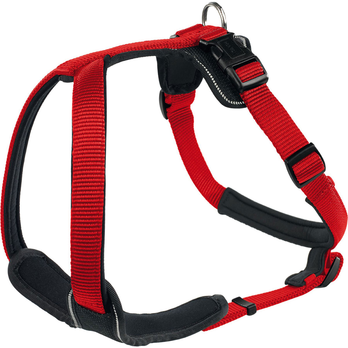 Hunter  Dog Geschirr Neopren rot/schwarz XXL | 63814