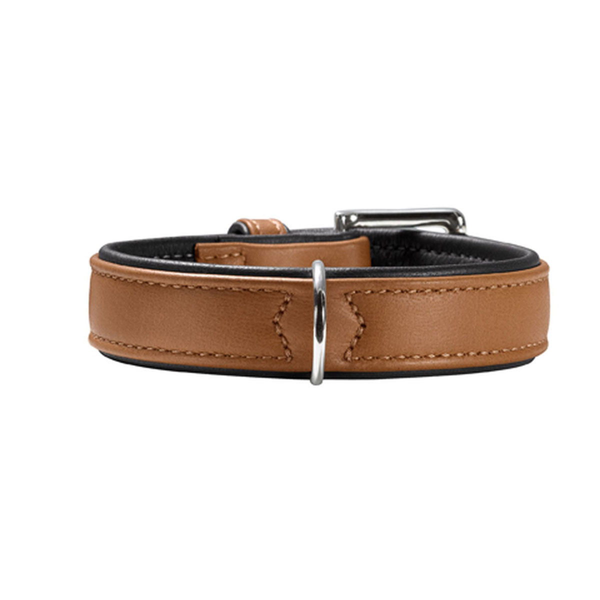 Hunter  Dog Canadian Halsband Elk cognac/schwarz 60 | 815117
