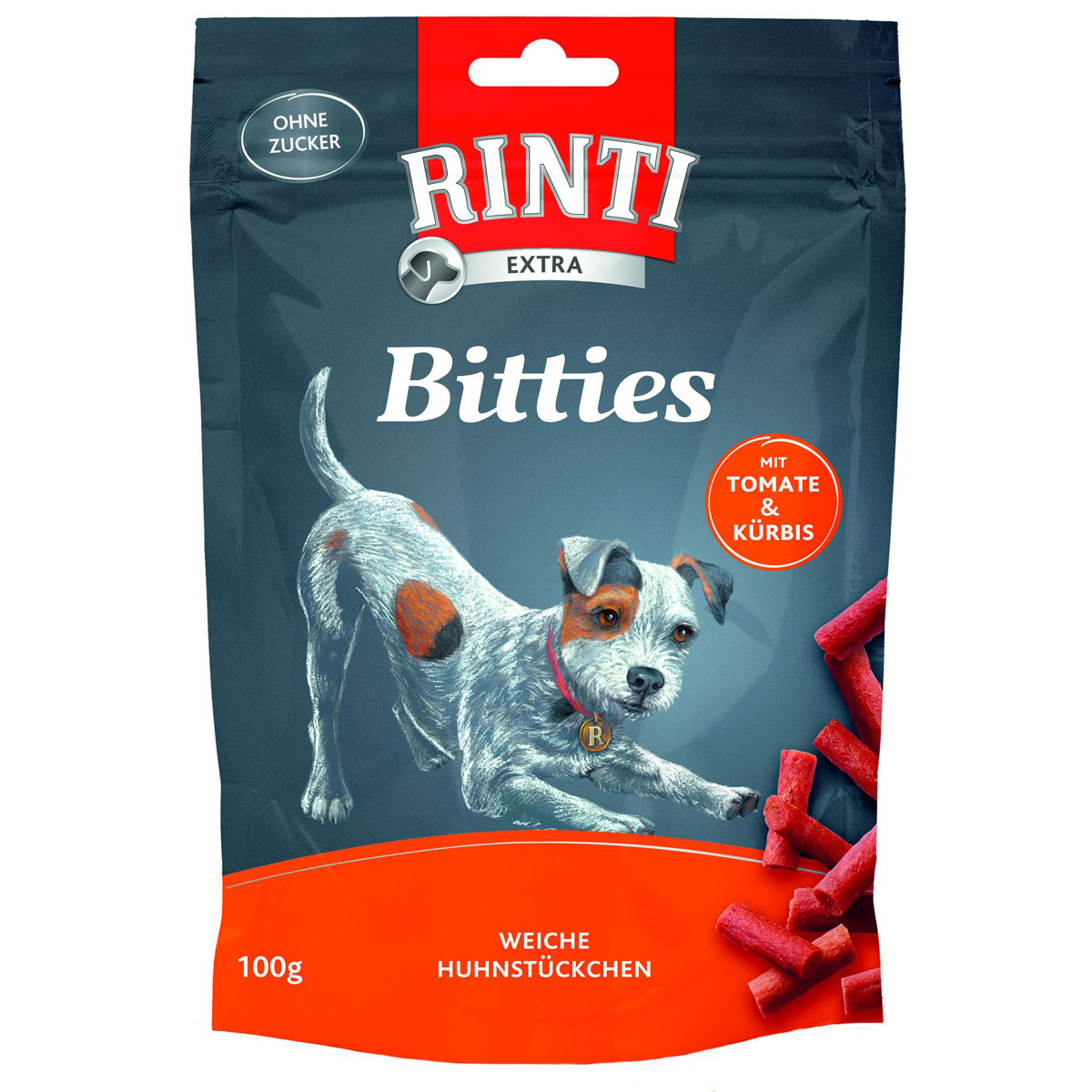 Rinti  Snack Bitties Huhn Tomate Kürbis 100g | 865246