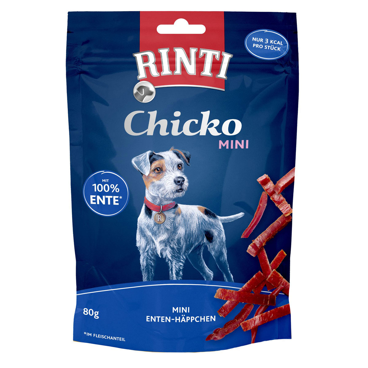 Rinti  Snack Chicko Mini Ente 80 g | 895530