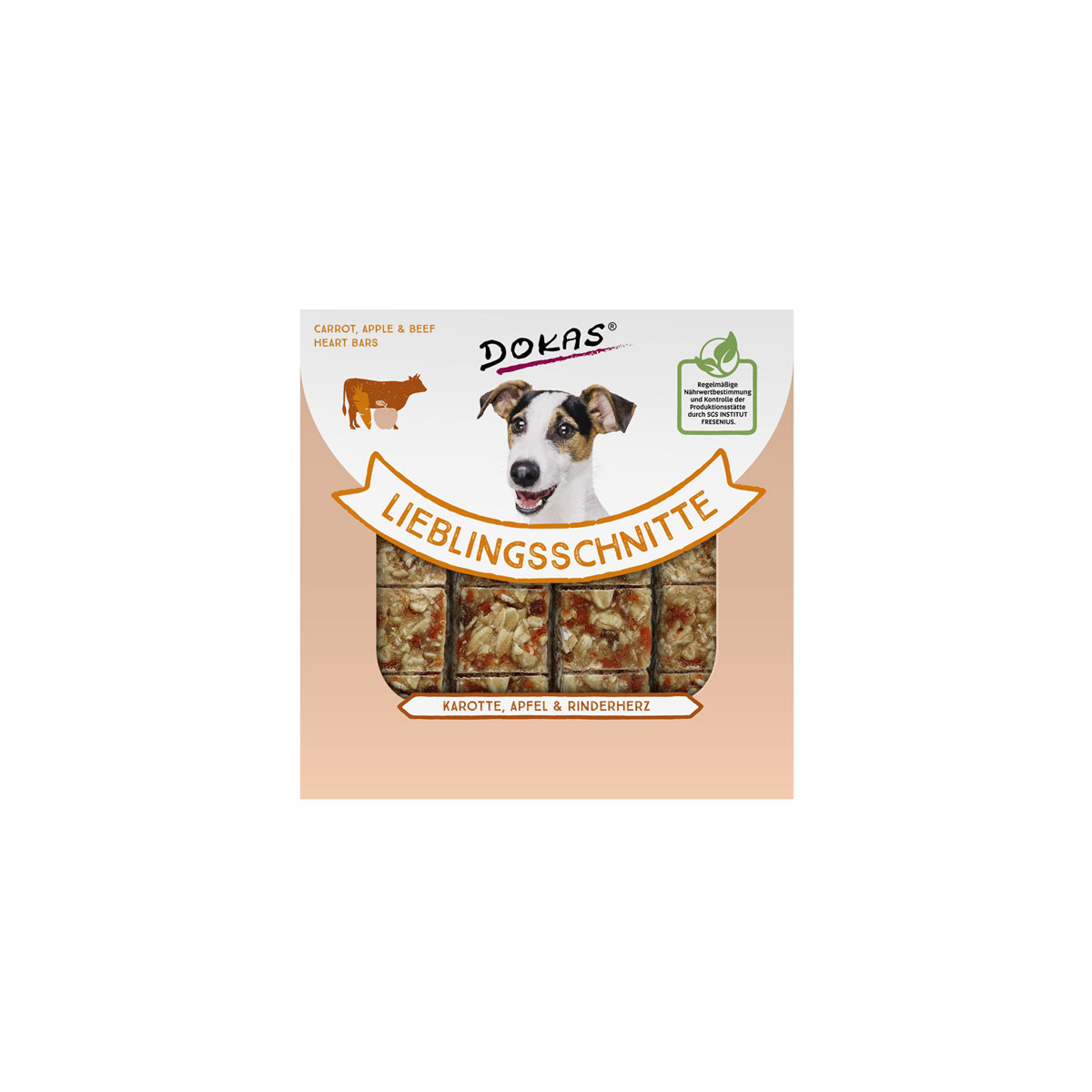 Dokas  Die Lieblingsschnitte Karotte Apfel Rinderherz 4 x 20g | 928049