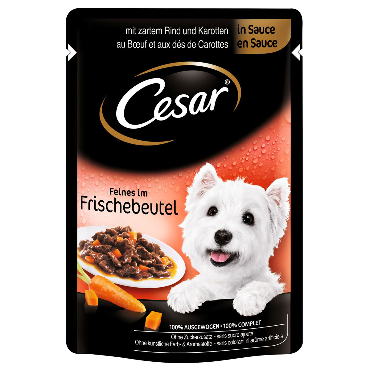 Cesar  Feines mit Rind Karotten in Sauce 100g-Portionsbeutel | 936174